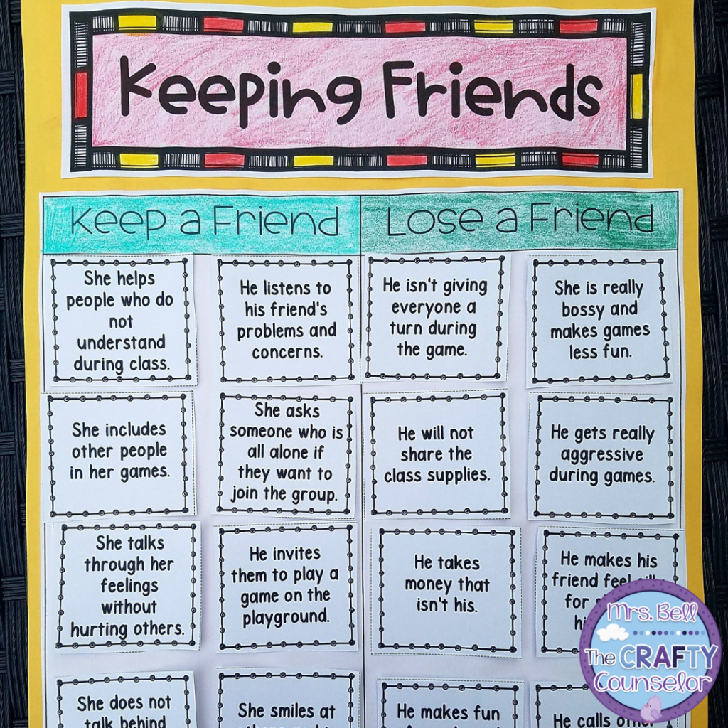 Friendship Traits: Making and Keeping Friends Activity - Centervention®