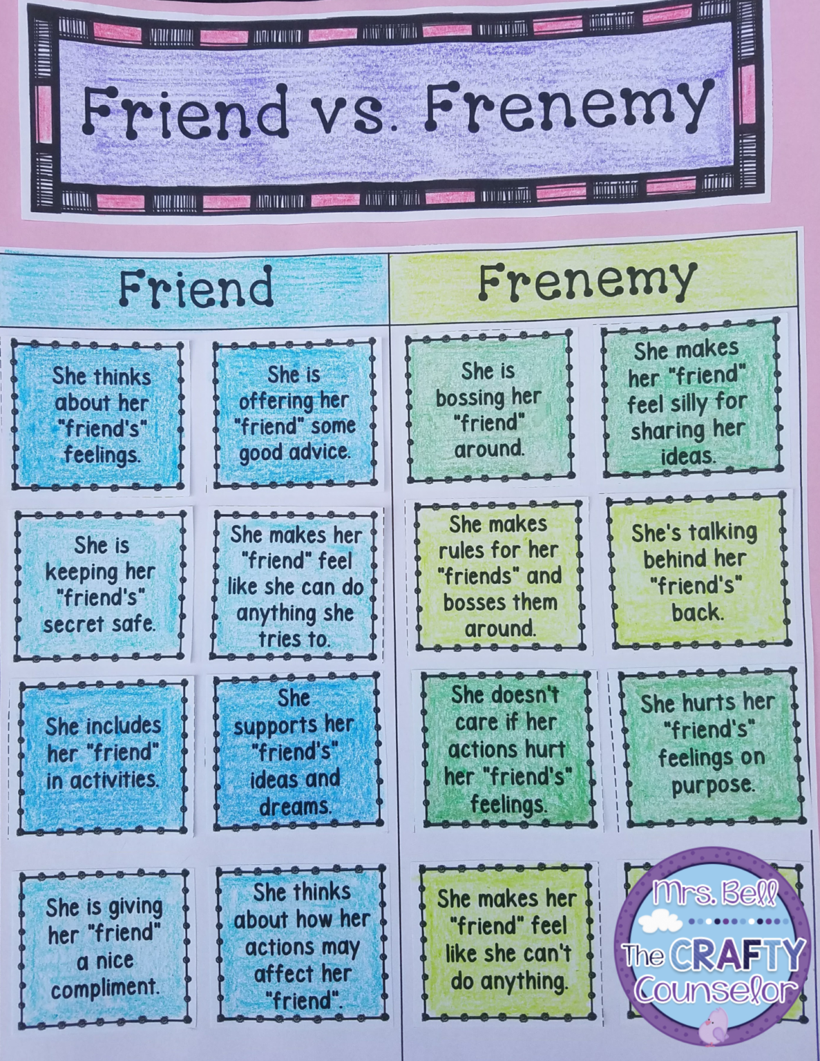 Frenemy Healthy Friendships Small Group Interactive Book - Mrs. Bell ...