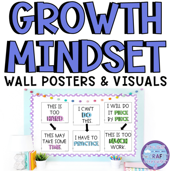 Growth Mindset Posters and Bulletin Board Display for Classroom or Office