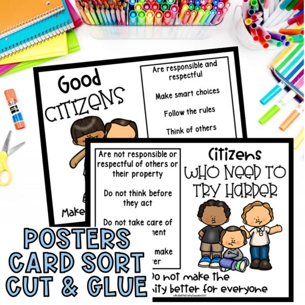 being a good citizenship lesson and poster activity