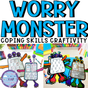 coping with anxiety activities, worry monster templates