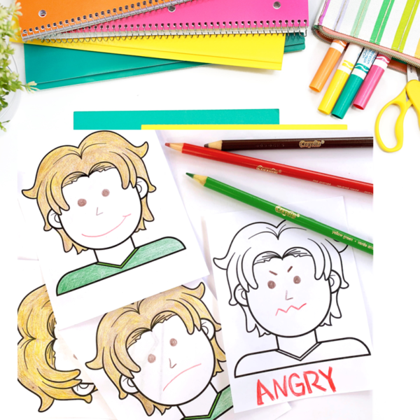 Identifying Feelings and Emotions | Face Trace Printer Friendly Activities - Image 2